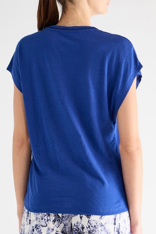 T-shirt en lin - Bleu