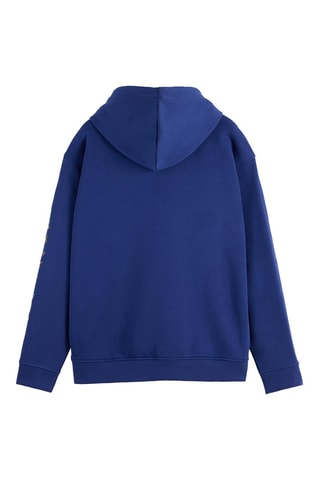 Sweat relaxed à capuche - Bleu