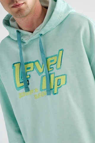 Sweat à capuche loose - Bleu