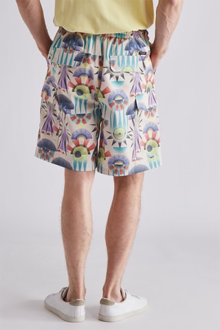 Short - Beige et bleu clair
