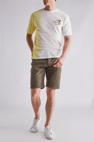 Short en jean - Vert foncé