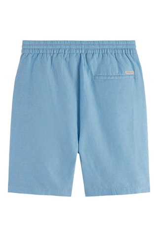 Short droit en lin - Bleu clair