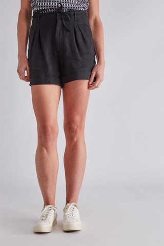 Short en lin - Noir