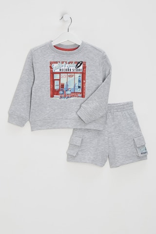 Sweat et short - Gris clair