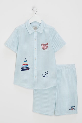 Chemise et short - Bleu clair