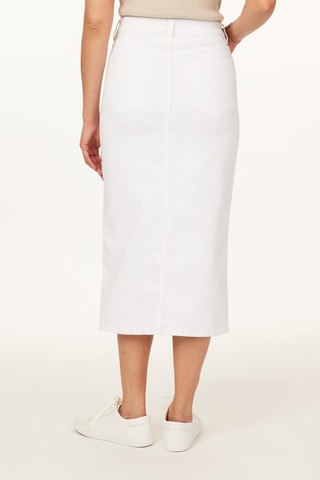 Jupe droite taille haute - Blanc