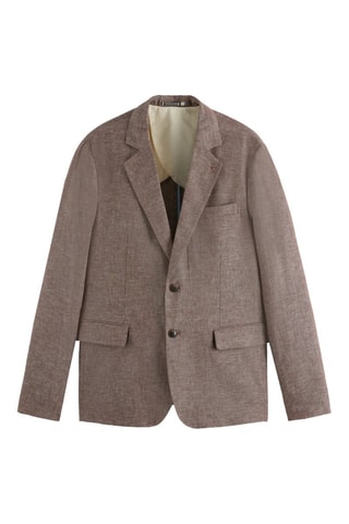 Blazer en lin - Marron chiné