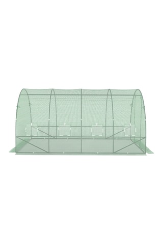 Invernadero túnel de jardín con lona reforzada 130 g/m² - 12 m² - gama hortícola