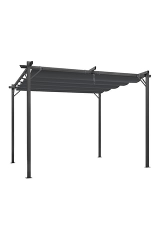 Pérgola con techo retráctil y 4 estores integrados Marina - 12 m²