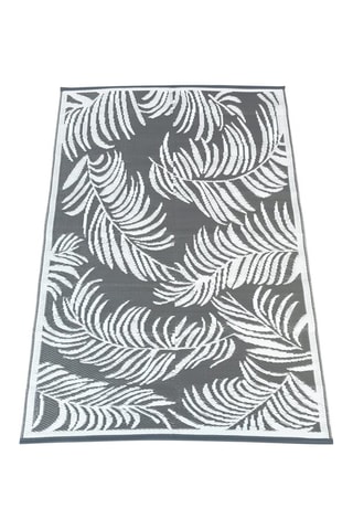 Alfombra de exterior - Blanco y gris - 270 x 470 cm - Blanco y gris