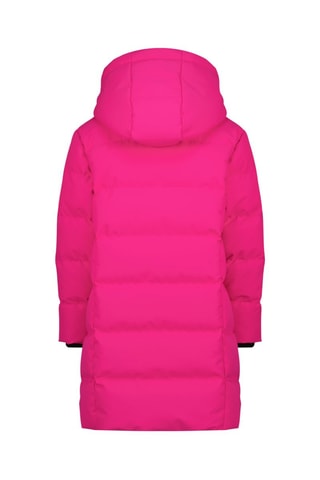 Piumino lungo con cappuccio 2 in 1 Tanja - Nero e rosa