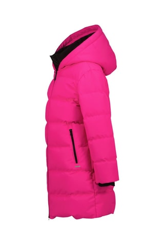 Piumino lungo con cappuccio 2 in 1 Tanja - Nero e rosa