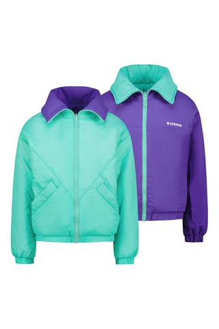Giacca double face - Blu e viola