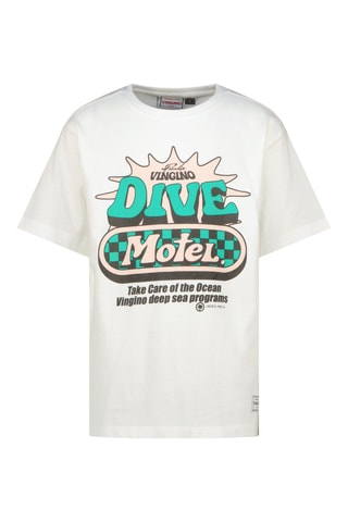 T-shirt - Bianco, nero e beige