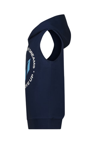 Felpa con cappuccio senza maniche - Blu