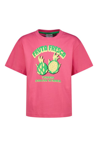 T-shirt - Verde, giallo e rosa