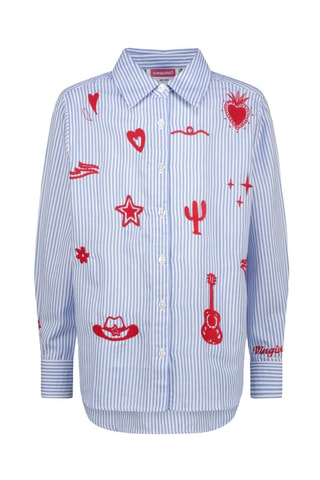 Camicia Lotta - Bianco, rosso e blu