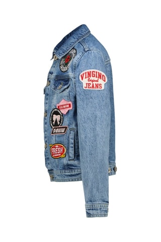 Giacca in jeans Tillie - Nero, rosso e blu