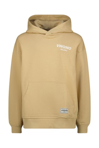 Felpa con cappuccio - Bianco e beige