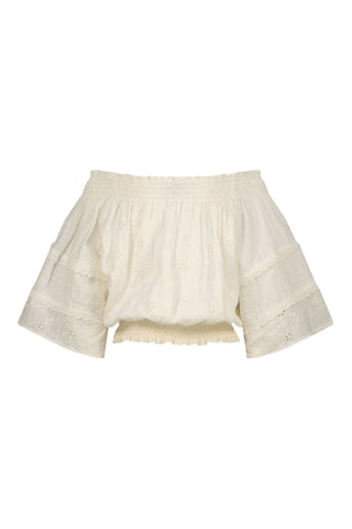 Blusa in sangallo - Bianco