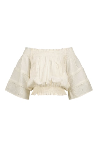 Blusa in sangallo - Bianco