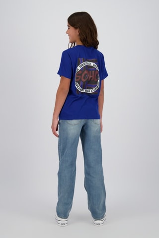 T-shirt Teresa - Bianco, blu e marrone