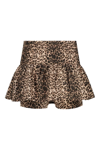 Gonna shorts a vita alta - Nero, beige e marrone