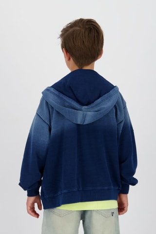 Felpa con cappuccio dip and dye - Blu