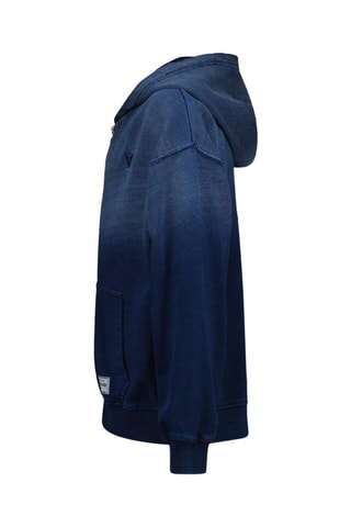 Felpa con cappuccio dip and dye - Blu