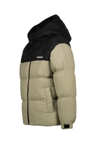 Piumino con cappuccio Thorther - Bianco, nero e beige