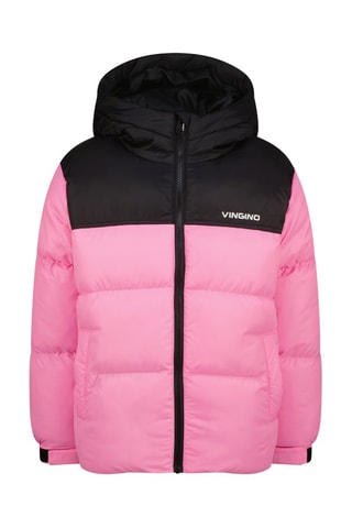 Piumino con cappuccio Thorther - Bianco, nero e rosa