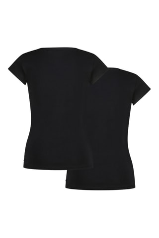 2 t-shirt in cotone bio - Nero