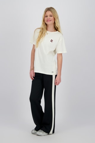 T-shirt Teresa - Bianco, nero e marrone
