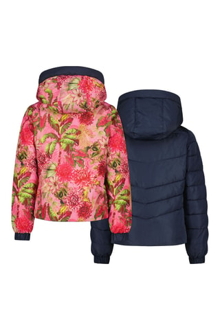 Piumino double face con cappuccio - Blu