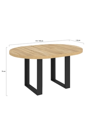 Mesa extensible Brixton - 110/150 x 75 x 110 cm