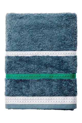 Serviette de toilette Bleu foncé et vert - 50 x 90 cm