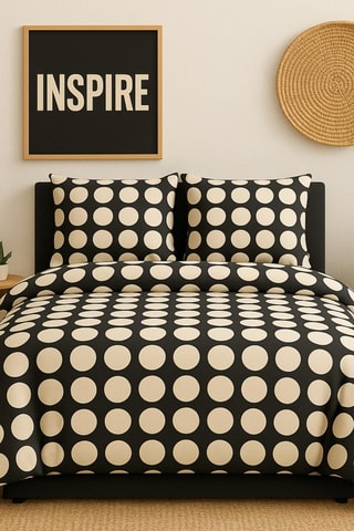 Parure de couette en coton 71 fils/cm² - Noir