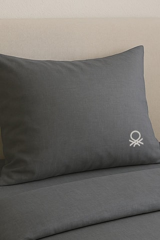 Parure de couette en coton 79 fils/cm² - Anthracite