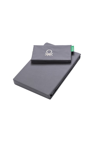 Parure de couette en coton 79 fils/cm² - Anthracite