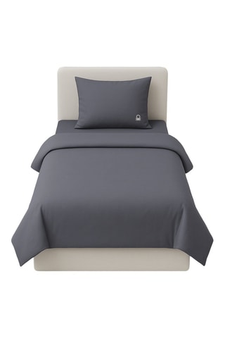 Parure de couette en coton 79 fils/cm² - Anthracite