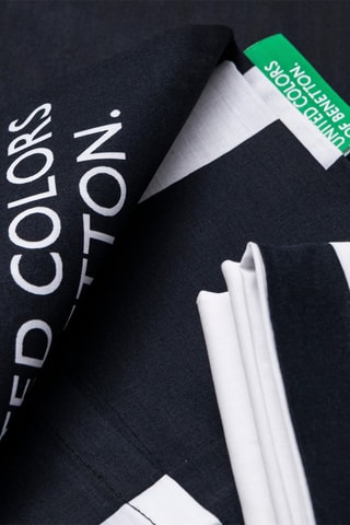 Parure de couette en coton 79 fils/cm² - Noir et blanc