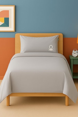 Parure de couette en coton 79 fils/cm² - Gris