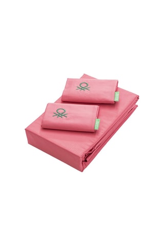 Parure de draps en coton 71 fils/cm² - Rose