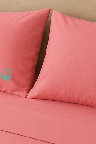 Parure de draps en coton 71 fils/cm² - Rose