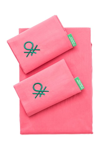 Parure de draps en coton 71 fils/cm² - Rose