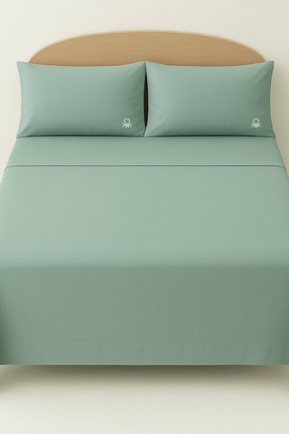 Parure de draps en coton 71 fils/cm² - Vert