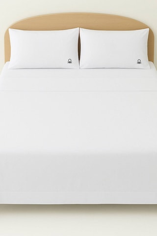 Parure de draps en coton 71 fils/cm² - Blanc