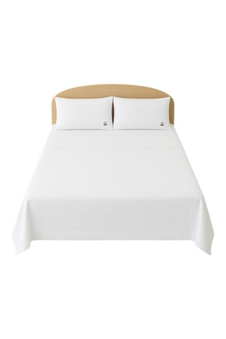 Parure de draps en coton 71 fils/cm² - Blanc