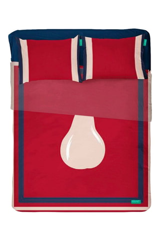 Parure de draps en coton 57 fils/cm² - Rouge