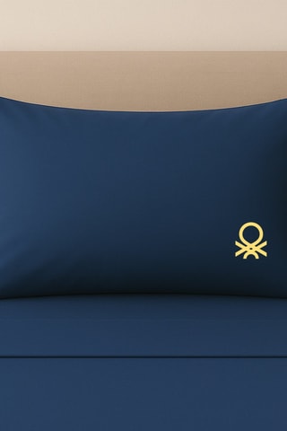 Parure de draps en coton 71 fils/cm² - Bleu marine